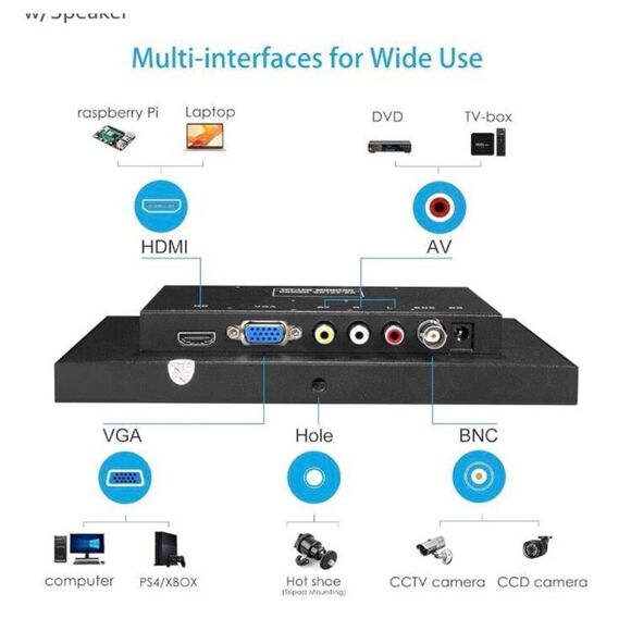 DCORN - 🎉HPX6 🎉 NWT - 8” HD82 Color Monitor- Metal Frame/1280 x 720/ Boxed - Picture 9 of 16